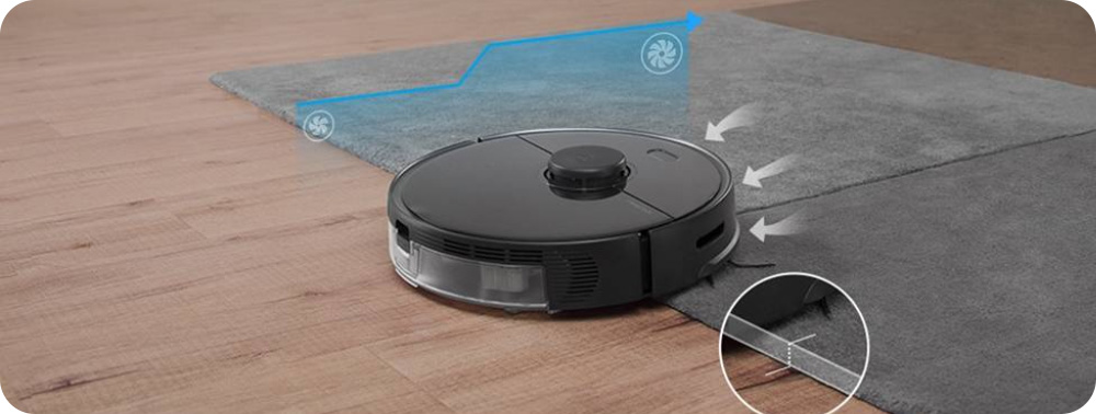 Sprzątanie dywanów przez robot sprzątając y Xiaomi Roborock S5 Max Black