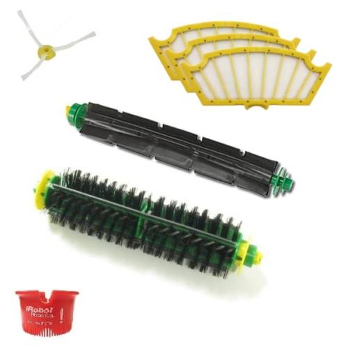 Zestaw iRobot Roomba: zielone szczotki glowne, szczotka boczna, narzedzie do czyszczenia, filtry - seria 500