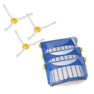 Zestaw iRobot Roomba 3 filtry AeroVac, 3 wirujące szczotki boczne seria 500 / 600