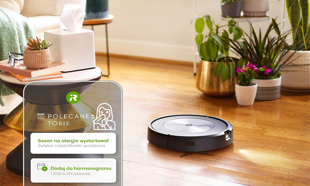 Spersonalizowany harmonogram pracy iRobot Roomba j7+