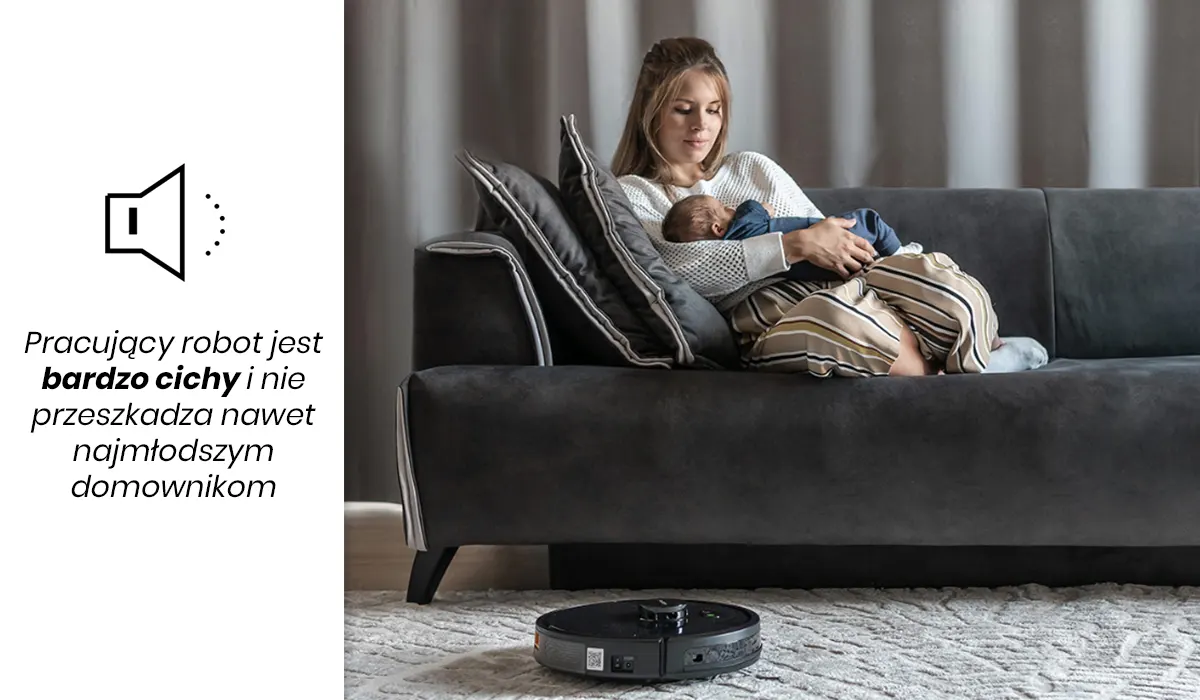 Niski poziom hałasu robota sprzątającego Puron PR10 